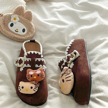 Lolita štýlové platformové mule s velúr hornou a gumovou podrážkou, vnútorné zvýšenie výšky nad 11 cm, zimná edícia 2025