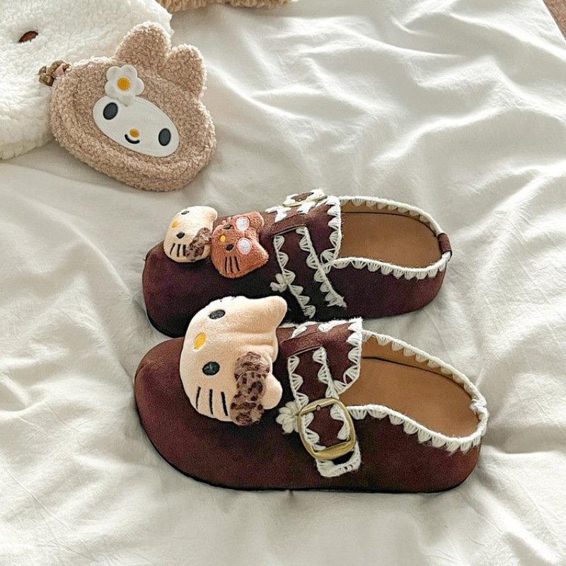 Lolita štýlové platformové mule s velúr hornou a gumovou podrážkou, vnútorné zvýšenie výšky nad 11 cm, zimná edícia 2025