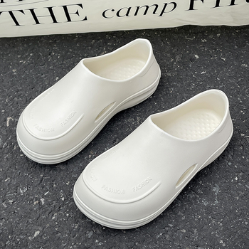 Sandale Baotou slip-on, EVA partea superioară și talpa, talpă groasă 3 cm+, înălțime toc 3,5 cm+, antiderapante