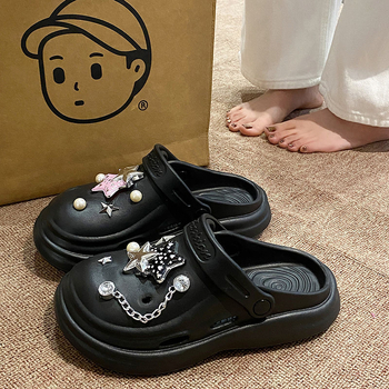 Ženske EVA sandale s rupicama, prozračne, debeli potplat 5–8 cm, Baotou serija, potplat injekcijskog oblikovanja