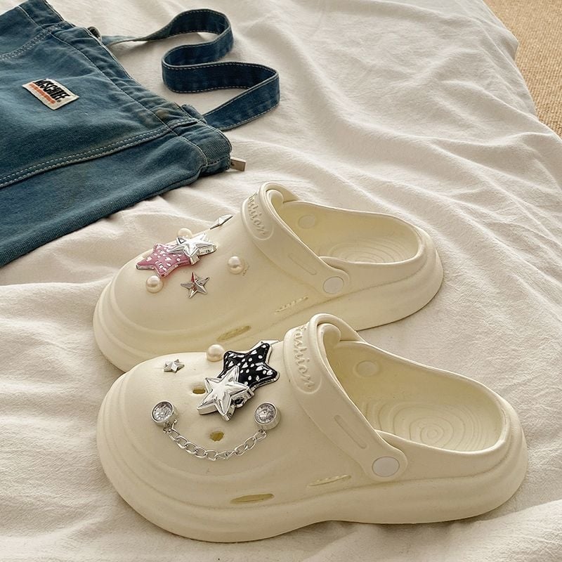 Ženske EVA sandale s rupicama, prozračne, debeli potplat 5–8 cm, Baotou serija, potplat injekcijskog oblikovanja