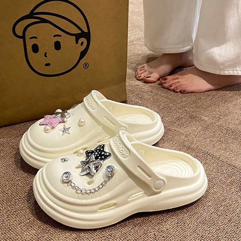 Ženske EVA sandale s rupicama, prozračne, debeli potplat 5–8 cm, Baotou serija, potplat injekcijskog oblikovanja