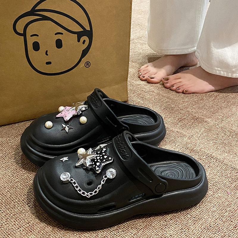 Ženske EVA sandale s rupicama, prozračne, debeli potplat 5–8 cm, Baotou serija, potplat injekcijskog oblikovanja