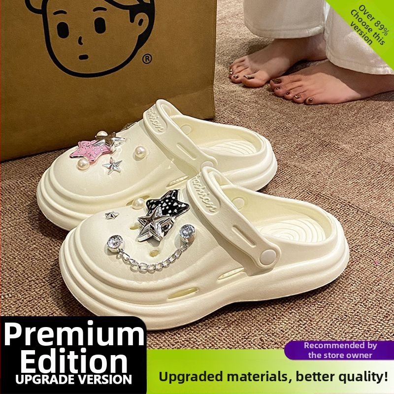 Ženske EVA sandale s rupicama, prozračne, debeli potplat 5–8 cm, Baotou serija, potplat injekcijskog oblikovanja