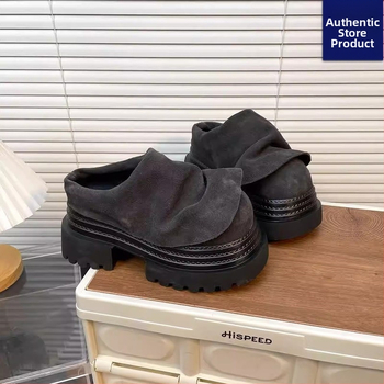 Sieviešu mūles ar slēgtu purnu, augšējā daļa no auduma, apaļš purns, gumijas zole, ikdienas nēsāšanai