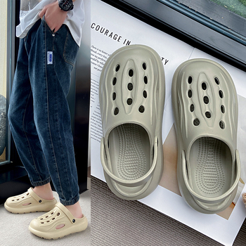 Augstumam palielinošas āra čības vasaras stilā, PU augšējā daļa, PU zole, apaļa purngala, bez oderes, ērts stils