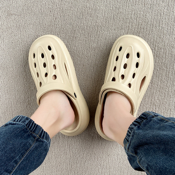 Augstumam palielinošas āra čības vasaras stilā, PU augšējā daļa, PU zole, apaļa purngala, bez oderes, ērts stils