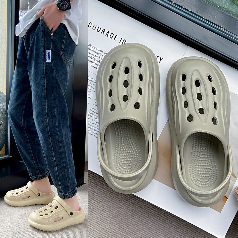 Augstumam palielinošas āra čības vasaras stilā, PU augšējā daļa, PU zole, apaļa purngala, bez oderes, ērts stils