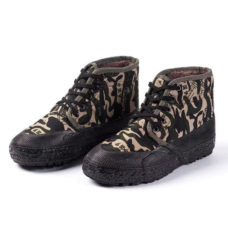 Zimné bavlnené papuče, unisex, vrchná časť z plátna, gumová podrážka, protišmykové, hrubá podšívka