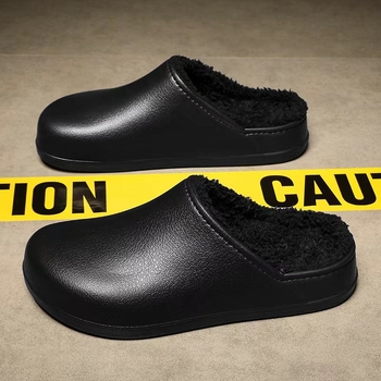 Zimske papuče s zatvorenim prstom – slip-on, EVA vodootporne, s fleece navlakom i debelim potplatom, povećavaju visinu, unisex