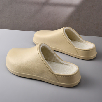 Zimske papuče s zatvorenim prstom – slip-on, EVA vodootporne, s fleece navlakom i debelim potplatom, povećavaju visinu, unisex