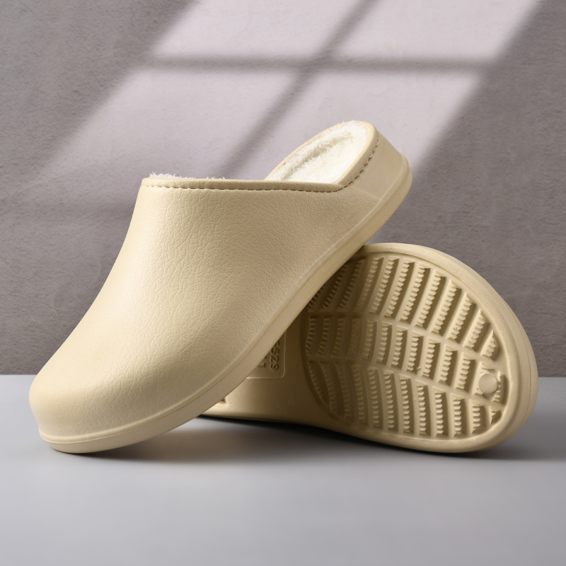 Zimske papuče s zatvorenim prstom – slip-on, EVA vodootporne, s fleece navlakom i debelim potplatom, povećavaju visinu, unisex