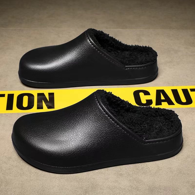 Zimske papuče s zatvorenim prstom – slip-on, EVA vodootporne, s fleece navlakom i debelim potplatom, povećavaju visinu, unisex