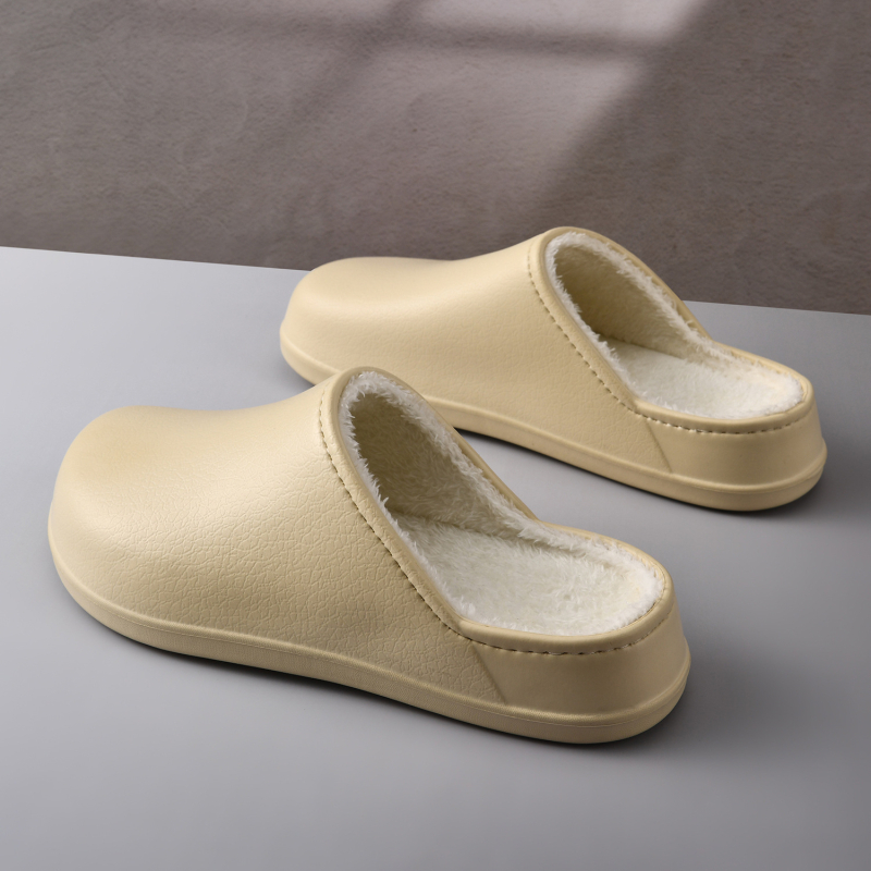 Zimske papuče s zatvorenim prstom – slip-on, EVA vodootporne, s fleece navlakom i debelim potplatom, povećavaju visinu, unisex