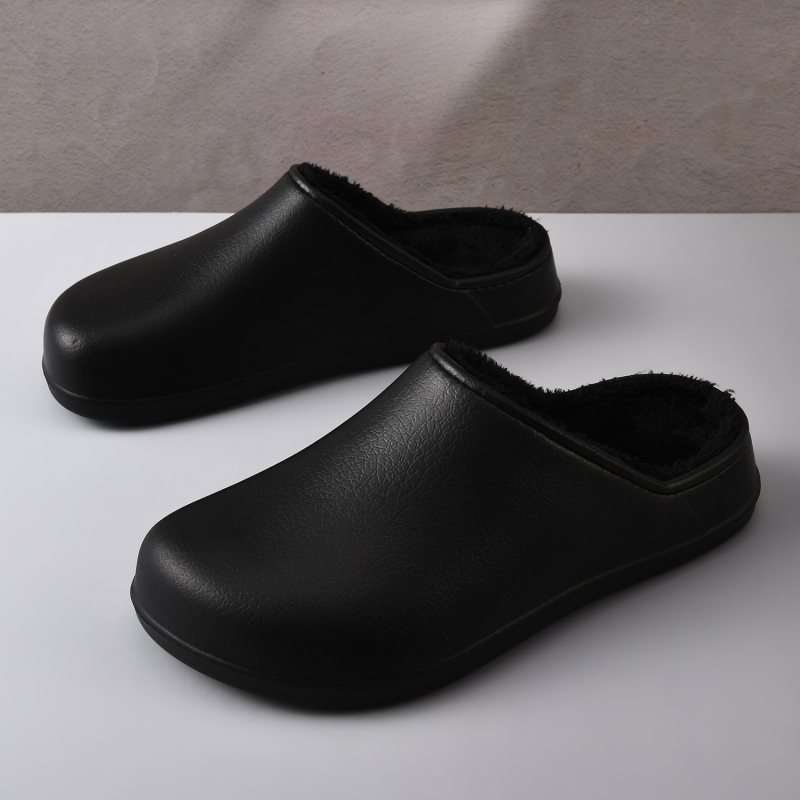 Zimske papuče s zatvorenim prstom – slip-on, EVA vodootporne, s fleece navlakom i debelim potplatom, povećavaju visinu, unisex