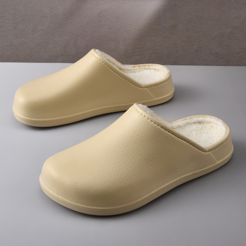 Zimske papuče s zatvorenim prstom – slip-on, EVA vodootporne, s fleece navlakom i debelim potplatom, povećavaju visinu, unisex