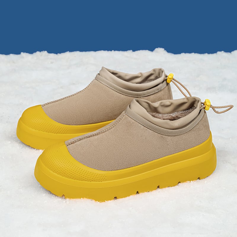 Унисекс зимни ботуши - водоустойчиви, топли с подплата от флис, горна част кравешки велур, подметка устойчива на износване гума, квадратен ток 3-5 см