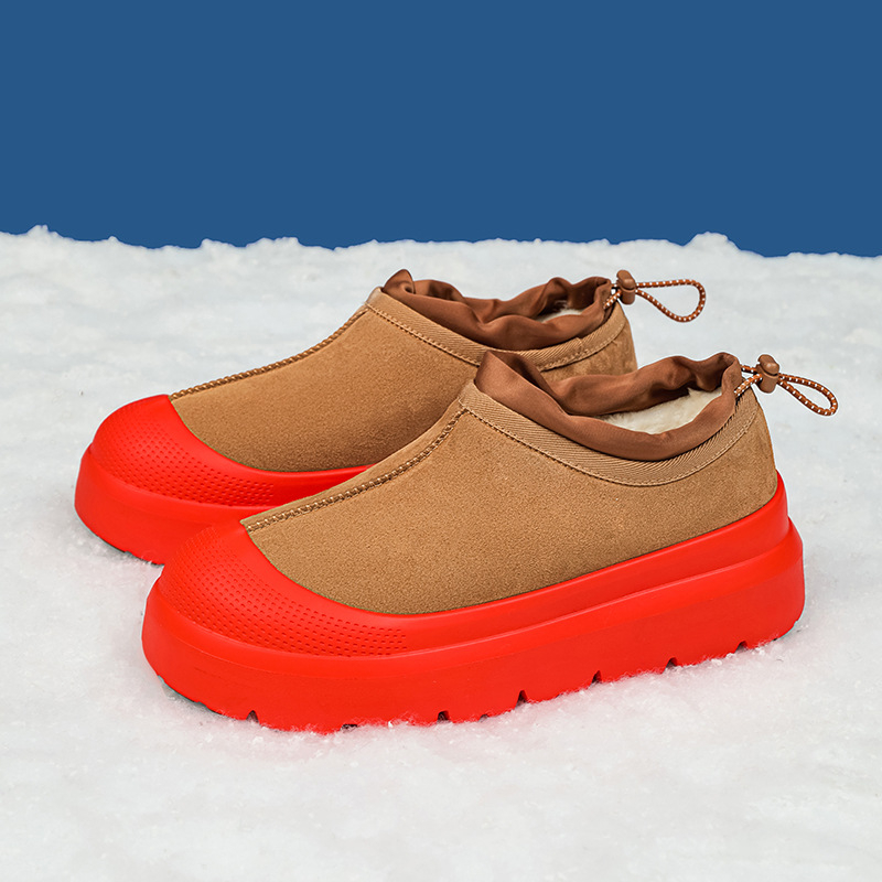 Унисекс зимни ботуши - водоустойчиви, топли с подплата от флис, горна част кравешки велур, подметка устойчива на износване гума, квадратен ток 3-5 см