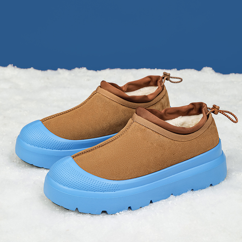 Унисекс зимни ботуши - водоустойчиви, топли с подплата от флис, горна част кравешки велур, подметка устойчива на износване гума, квадратен ток 3-5 см