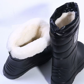 Снежни ботуши за мъже, водоустойчиви, противохлъзгащи, топли с изкуствен пух, EVA горна част и подметка (Външен: EVA; Подметка: EVA; Вътрешност: изкуствен пух)