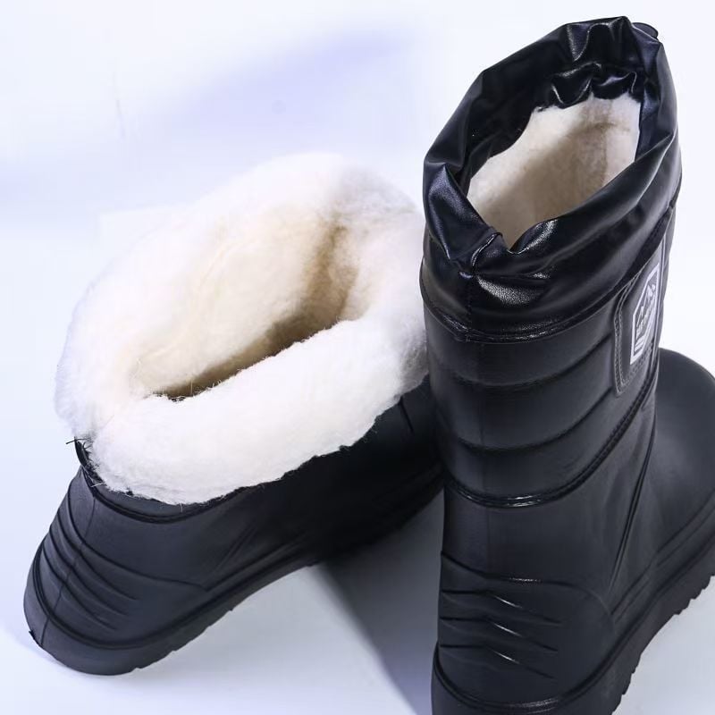 Снежни ботуши за мъже, водоустойчиви, противохлъзгащи, топли с изкуствен пух, EVA горна част и подметка (Външен: EVA; Подметка: EVA; Вътрешност: изкуствен пух)