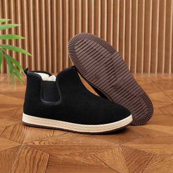 Muške zimske papuče od pamuka – debeli za toplinu, protuklizni gumeni đon, otporne na habanje, jednostavno navlačenje