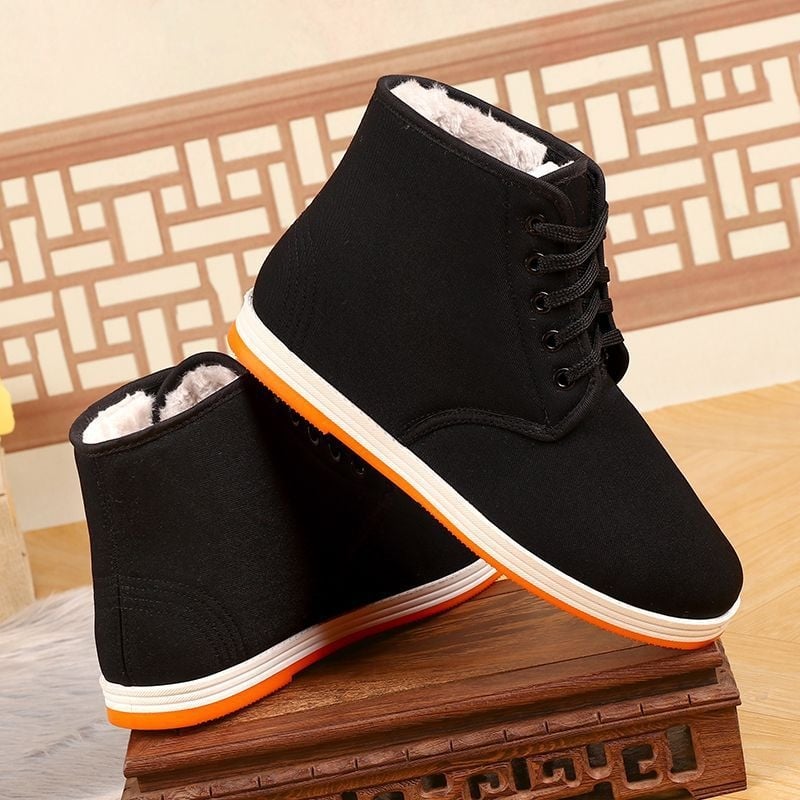 Zimske muške platnene papuče sa složenom potplatom – kućna obuća