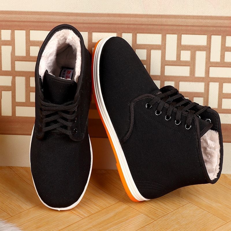 Zimske muške platnene papuče sa složenom potplatom – kućna obuća