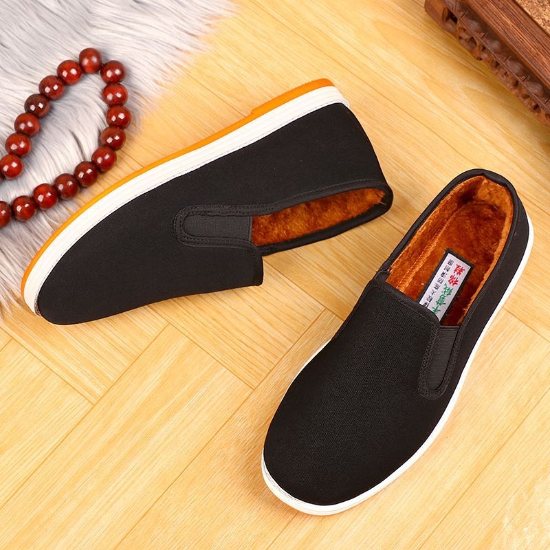 Zimske muške platnene papuče sa složenom potplatom – kućna obuća