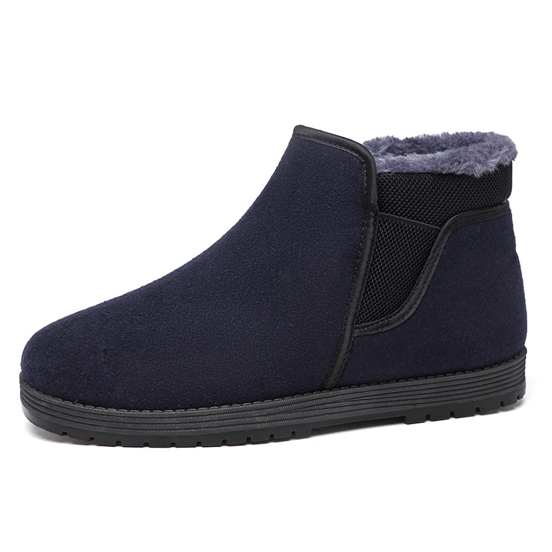 Muške zimske papuče s pamučnom navlakom, visokim gornjim dijelom, slip-on, PVC potplata
