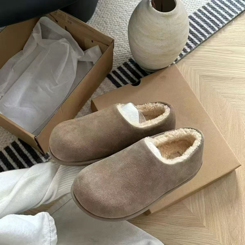 Muške zimske čizme za snijeg, s flisom, gornji dio od kravlje suede kože, protuklizna gumena potplat, unutarnja ovčja vuna, niski pet 1-3 cm