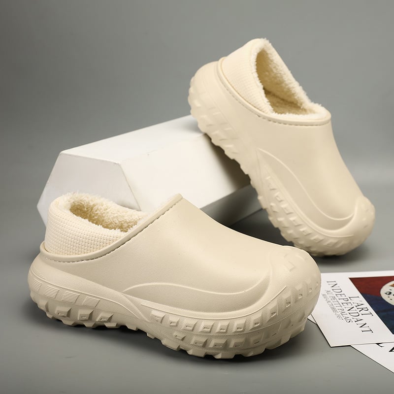 Cooler Зимни обувки от EVA памук, Унисекс, водоустойчиви, против подхлъзване, вътрешност от изкуствен къс плюш, инжекционно формирана дебела подметка