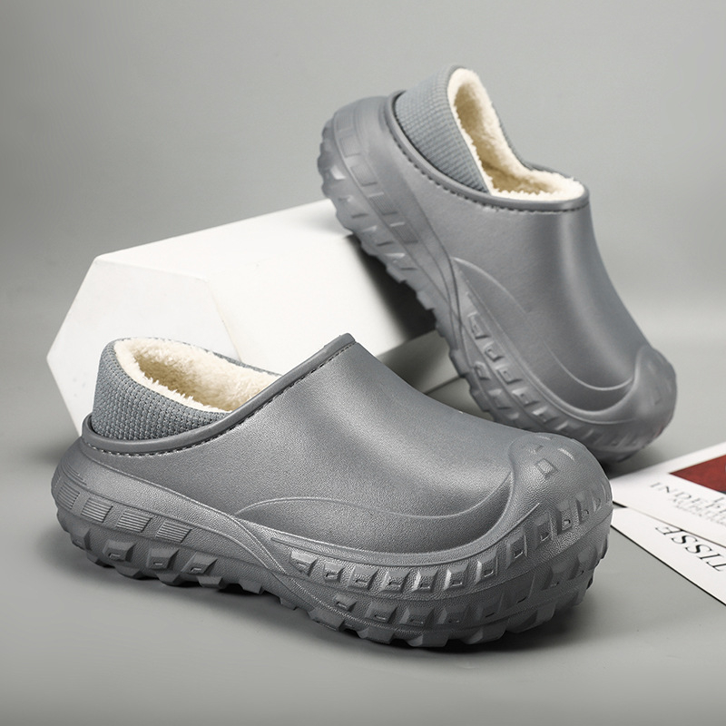 Cooler Зимни обувки от EVA памук, Унисекс, водоустойчиви, против подхлъзване, вътрешност от изкуствен къс плюш, инжекционно формирана дебела подметка