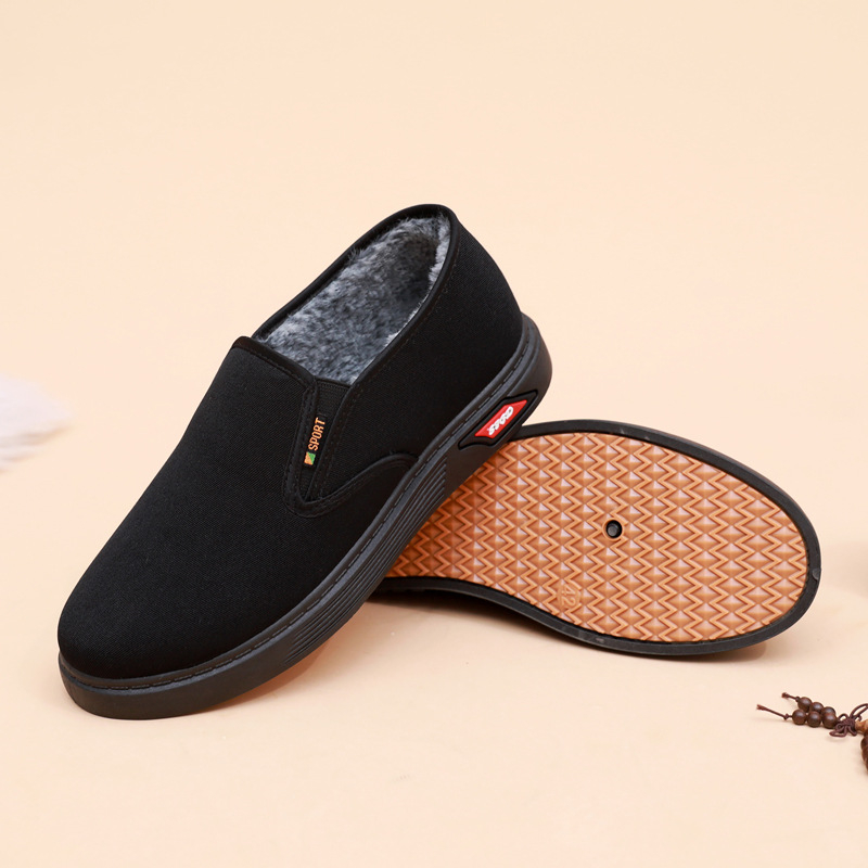 Zimske papuče u starom Pekinu stilu - protuklizne, tople i otporne na habanje; gornji dio: pamuk; potplat: tetive goveda; debeli dizajn