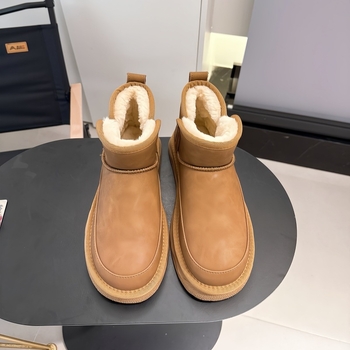 Мъжки снежни ботуши, водоустойчиви, подплатени с флийс, без връзки (слеп-он), устойчива гумена подметка, зимни