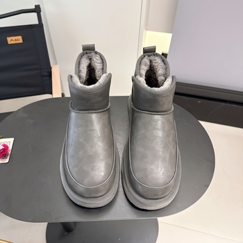 Мъжки снежни ботуши, водоустойчиви, подплатени с флийс, без връзки (слеп-он), устойчива гумена подметка, зимни