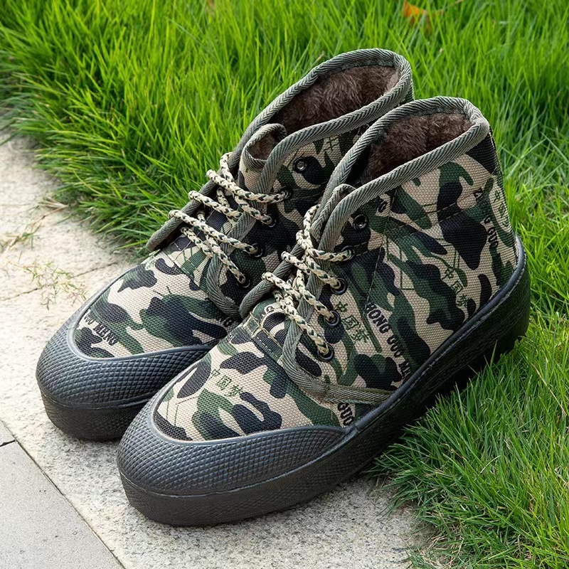 Zimske zaštitne radne cipele s flis podstavom, visoke platnene radne cipele s gumom, unisex, tople