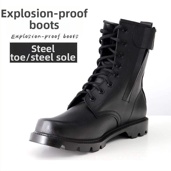 Ανδρικά μποτάκια μάχης για όλο τον χρόνο, με επάνω μέρος από συνθετικό δέρμα μικροϊνών, σόλα από καουτσούκ, αδιάβροχα, αντιολισθητικά, ζεστά