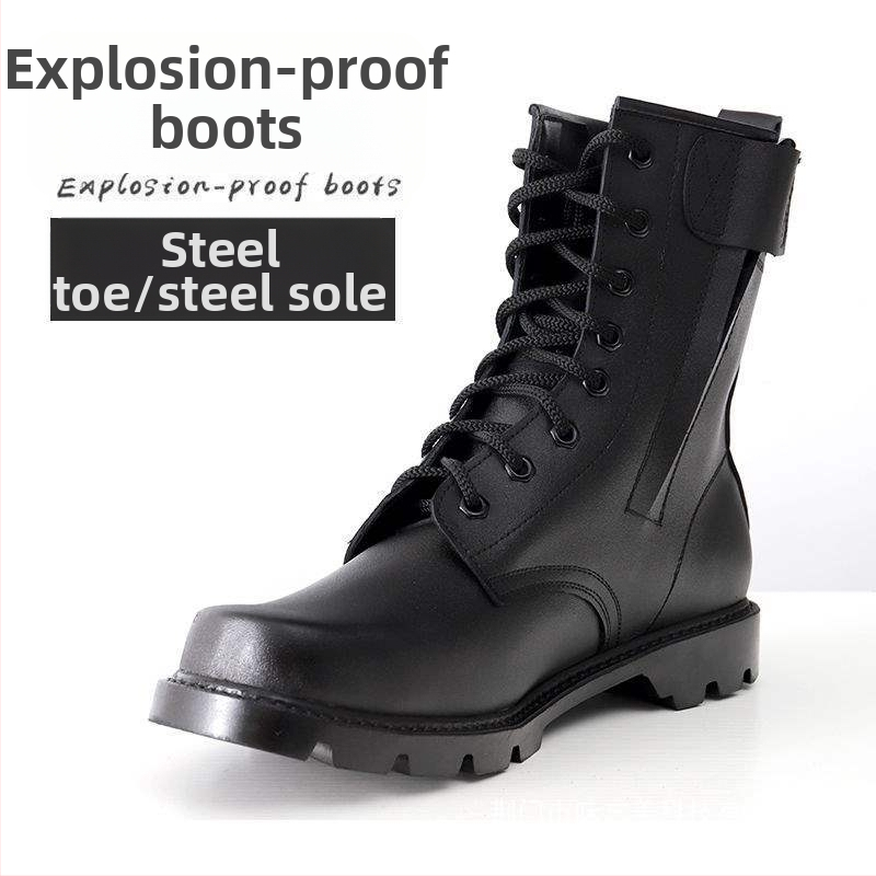 Ανδρικά μποτάκια μάχης για όλο τον χρόνο, με επάνω μέρος από συνθετικό δέρμα μικροϊνών, σόλα από καουτσούκ, αδιάβροχα, αντιολισθητικά, ζεστά