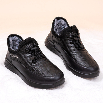 Ανδρικές χειμερινές παντόφλες με επένδυση φλίς, άνω μέρος από μικροϊνες και σύνθετη σόλα