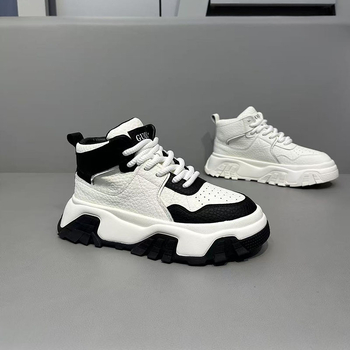 Ανδρικά Υψηλά Sneakers με Γούνινη Επένδυση, Σόλα Χυτής Έγχυσης, Με Κορδόνια, Ανοιξιάτικο Casual