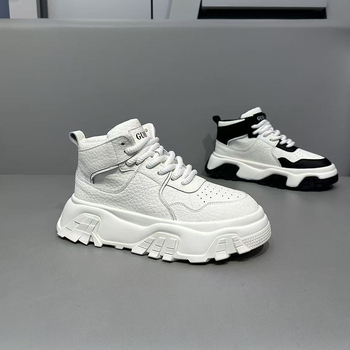 Ανδρικά Υψηλά Sneakers με Γούνινη Επένδυση, Σόλα Χυτής Έγχυσης, Με Κορδόνια, Ανοιξιάτικο Casual