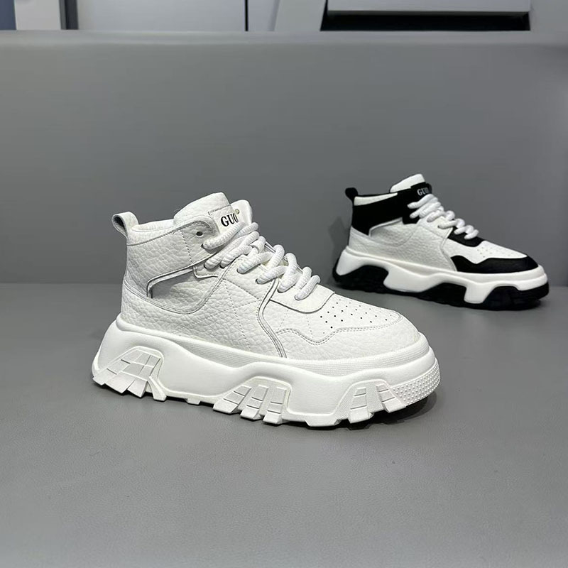 Ανδρικά Υψηλά Sneakers με Γούνινη Επένδυση, Σόλα Χυτής Έγχυσης, Με Κορδόνια, Ανοιξιάτικο Casual