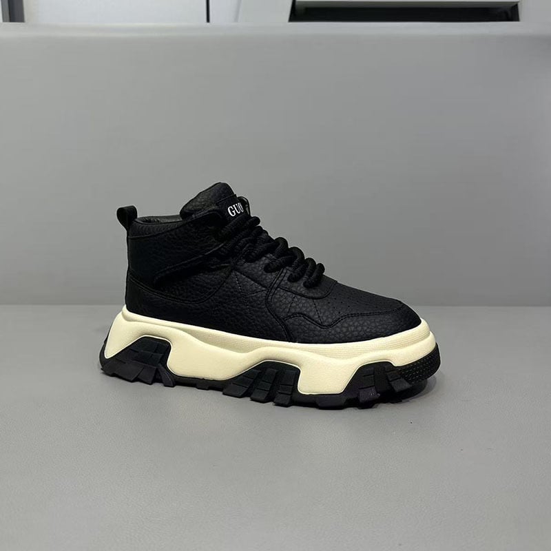 Ανδρικά Υψηλά Sneakers με Γούνινη Επένδυση, Σόλα Χυτής Έγχυσης, Με Κορδόνια, Ανοιξιάτικο Casual