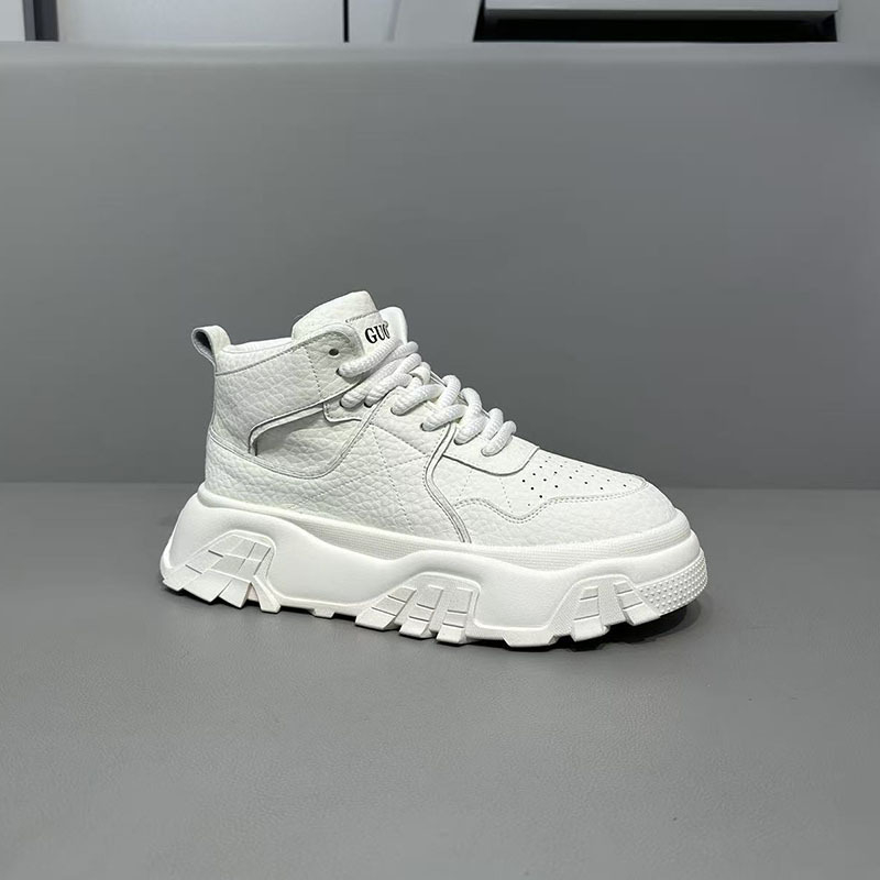 Ανδρικά Υψηλά Sneakers με Γούνινη Επένδυση, Σόλα Χυτής Έγχυσης, Με Κορδόνια, Ανοιξιάτικο Casual