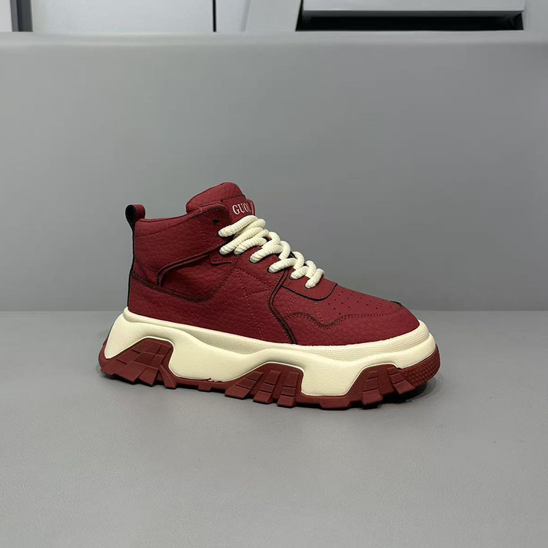 Ανδρικά Υψηλά Sneakers με Γούνινη Επένδυση, Σόλα Χυτής Έγχυσης, Με Κορδόνια, Ανοιξιάτικο Casual