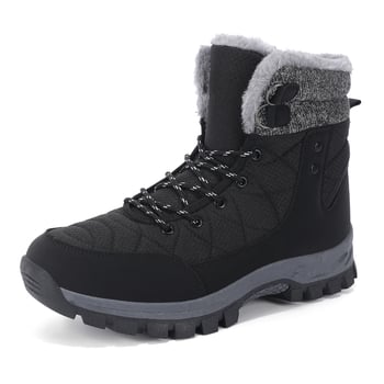 Ghete de iarnă pentru bărbați din pânză, talpă din cauciuc groasă, rezistente la uzură și la impact, stil Martin booturi