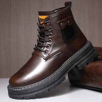 Pánske Martin topánky, vršok z umelej PU kože, gumová podrážka, bočný zips, bavlnená výstelka