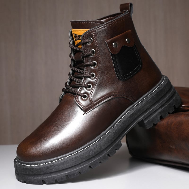 Pánske Martin topánky, vršok z umelej PU kože, gumová podrážka, bočný zips, bavlnená výstelka