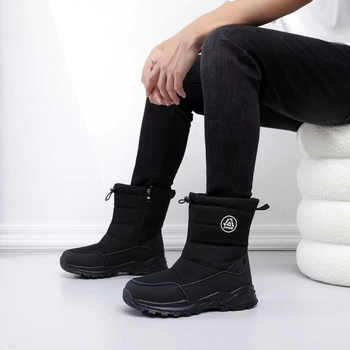 Snieginiai batai su šoniniu užtrauktuku, kanvas viršutinė dalis, vilnos ir avies odos vidus, atspari abrazyvijai gumos pada